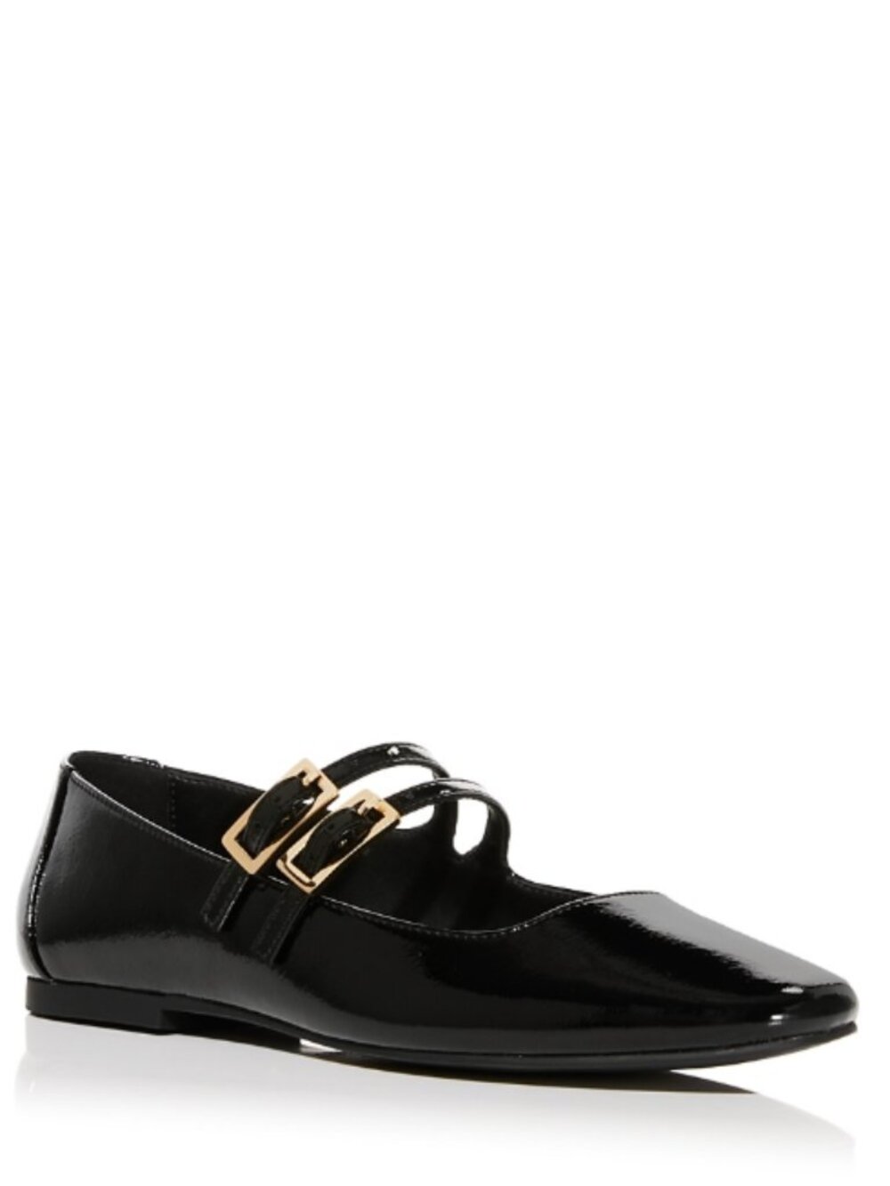 Aqua Amele Womens Buckle Man Made Ballet Flats